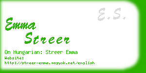 emma streer business card